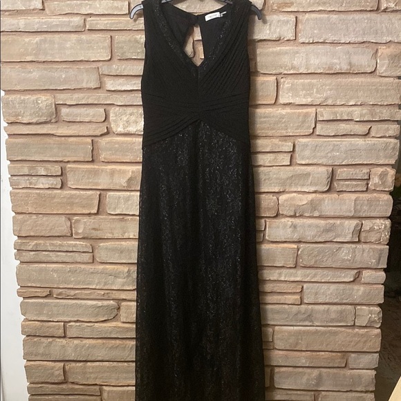 Calvin Klein Elegant Black Evening maxi  Dress Size 8 - Picture 4 of 12